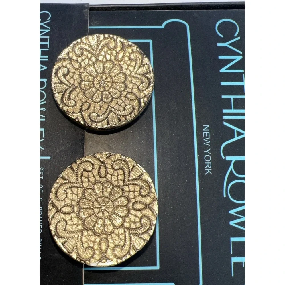 Cabinet Drawer‎ Knobs Cynthia Rowley Round Antiqued Gold Pulls Set of 3